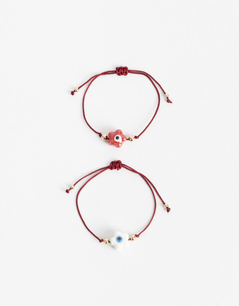 Pulseras Flexibles Sets Cordón Set De Pulseras Para Compartir - Dorado