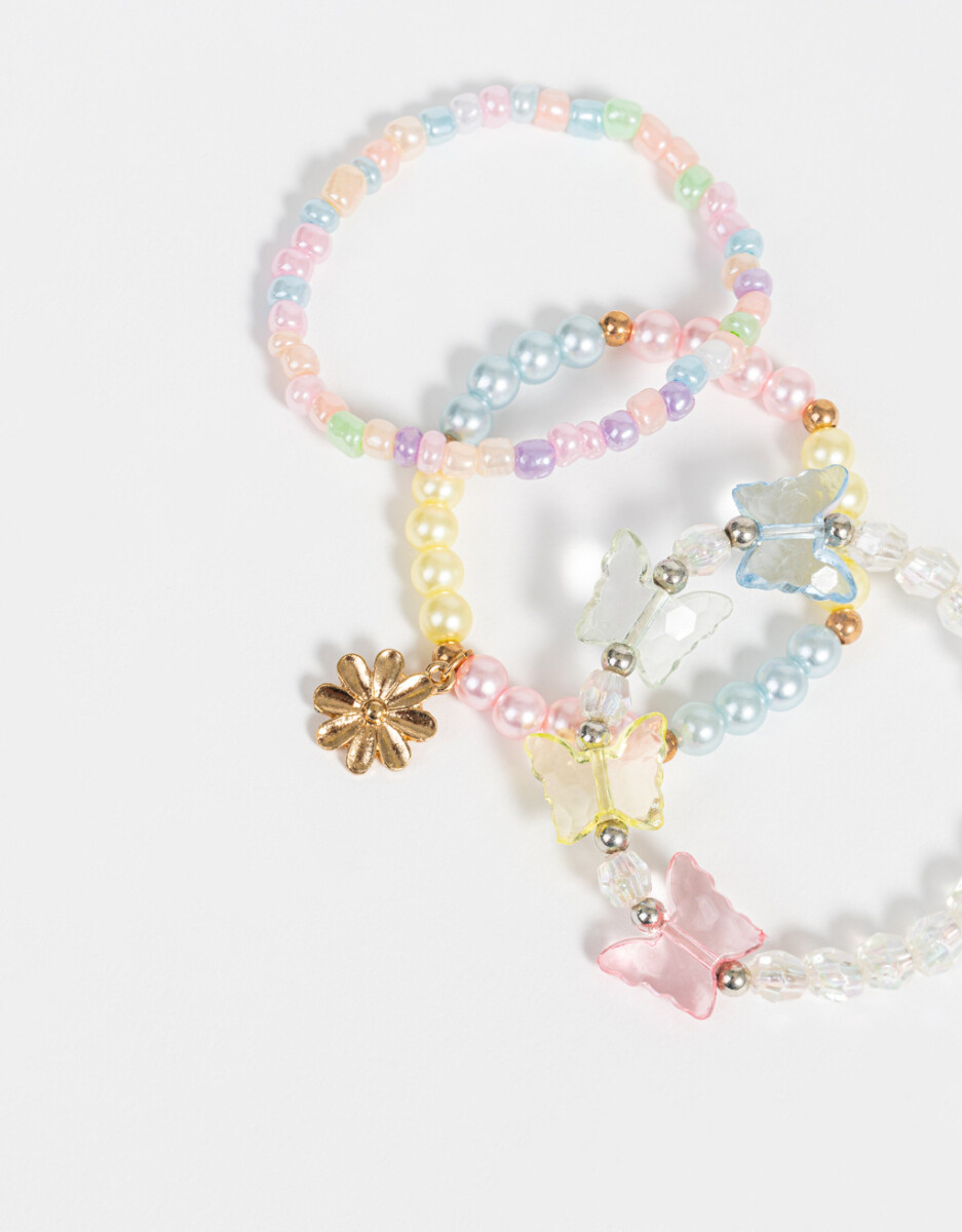 Set De Pulseras Kids Butterfly 