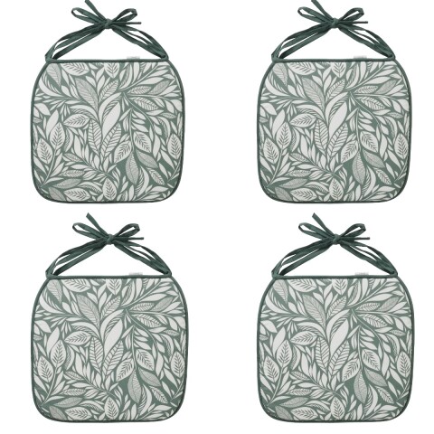 COJIN VERDE ESTAMP P/SILLA 38X38X1.8CM 4PZAS Unica