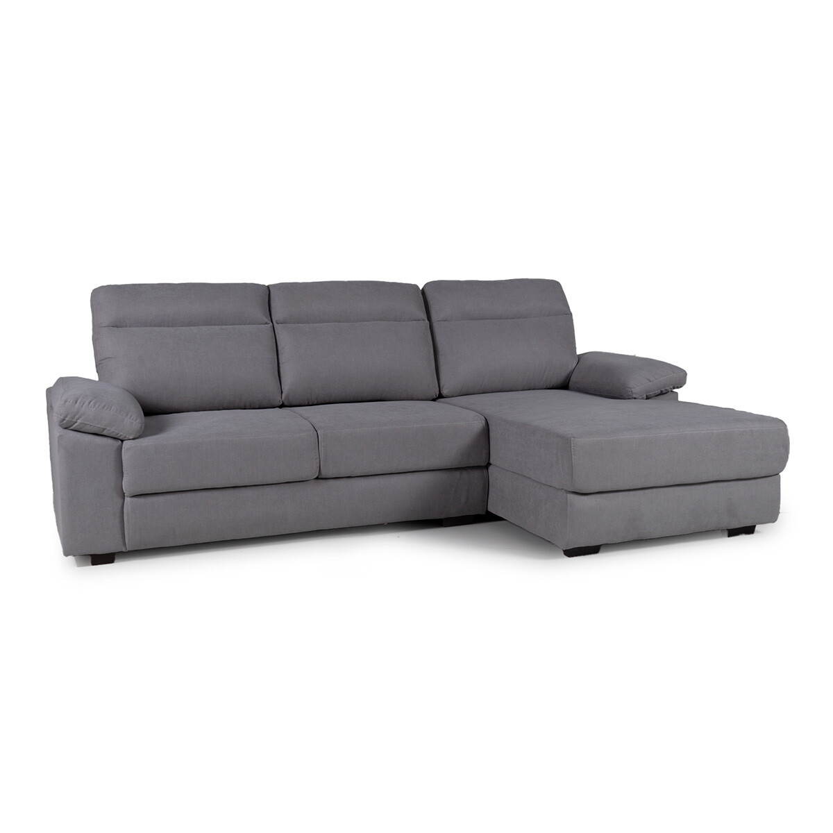 Rinconera Owen - Tela Microfibra - Chaise derecho - 12091 (Gris) 