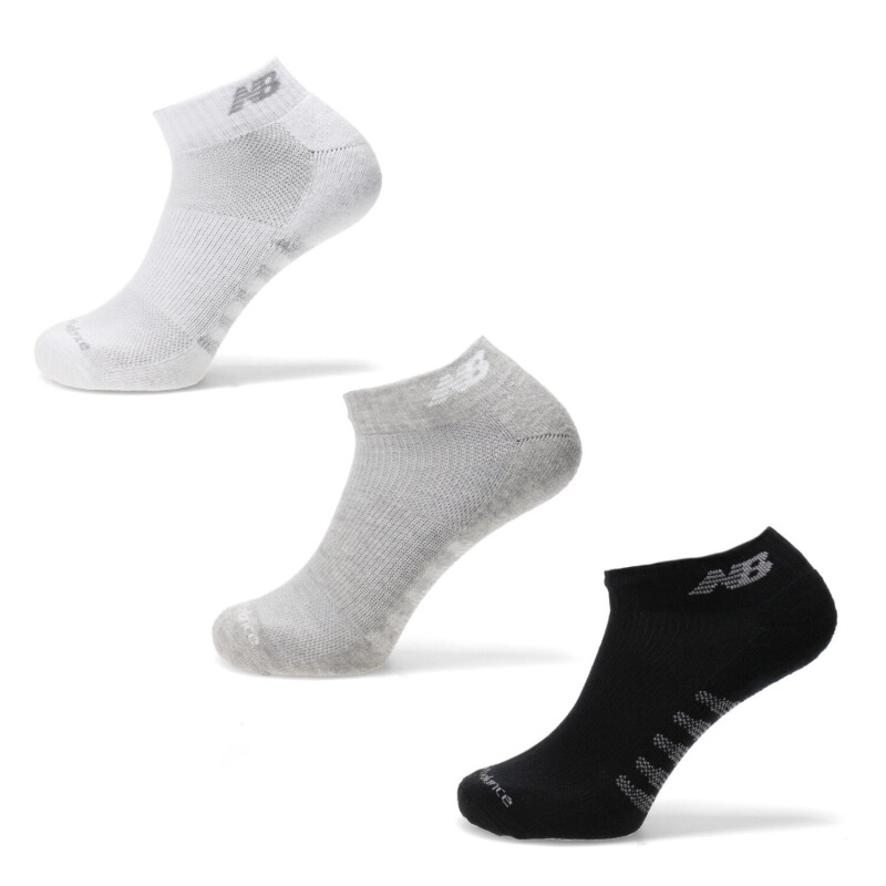Medias Unisex New Balance Medias X3 Quarter Blanco - Gris - Negro