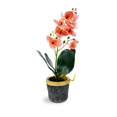 Orquidea artificial con maceta de ceramica Orquidea artificial con maceta de ceramica