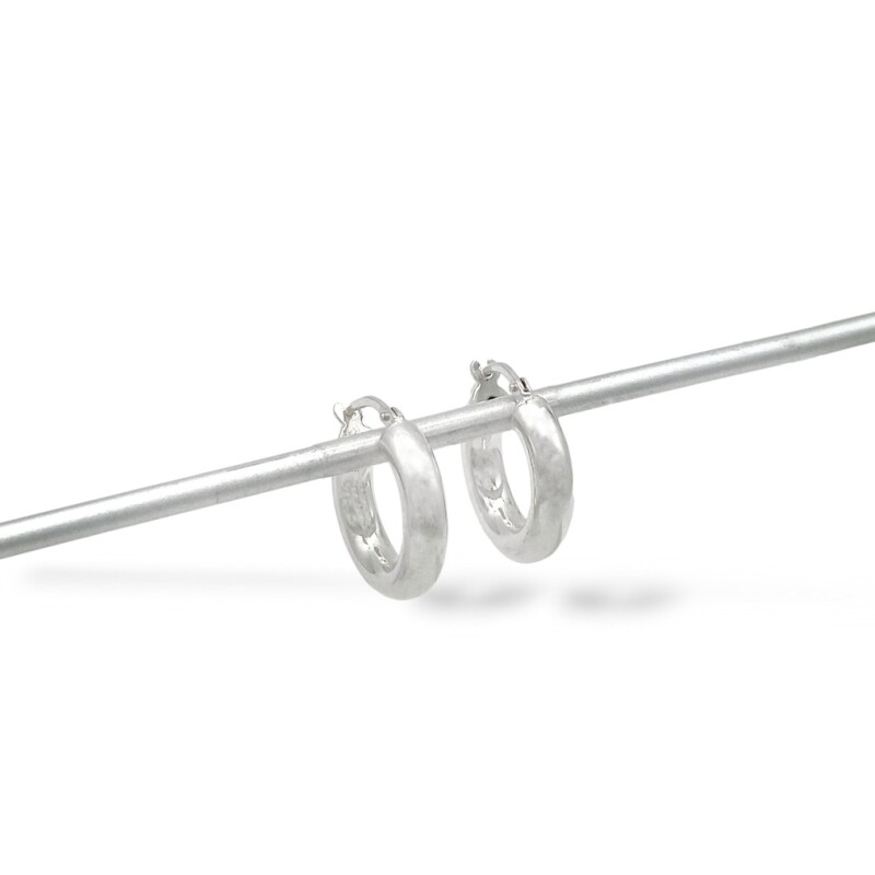 Caravanas aros inflados - plata 925-Sin piedra-CA3590 sinpiedra