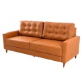 SOFA BROOKLYN 3 CUERPOS - PU LISO CARAMELO SOFA BROOKLYN 3 CUERPOS - PU LISO CARAMELO