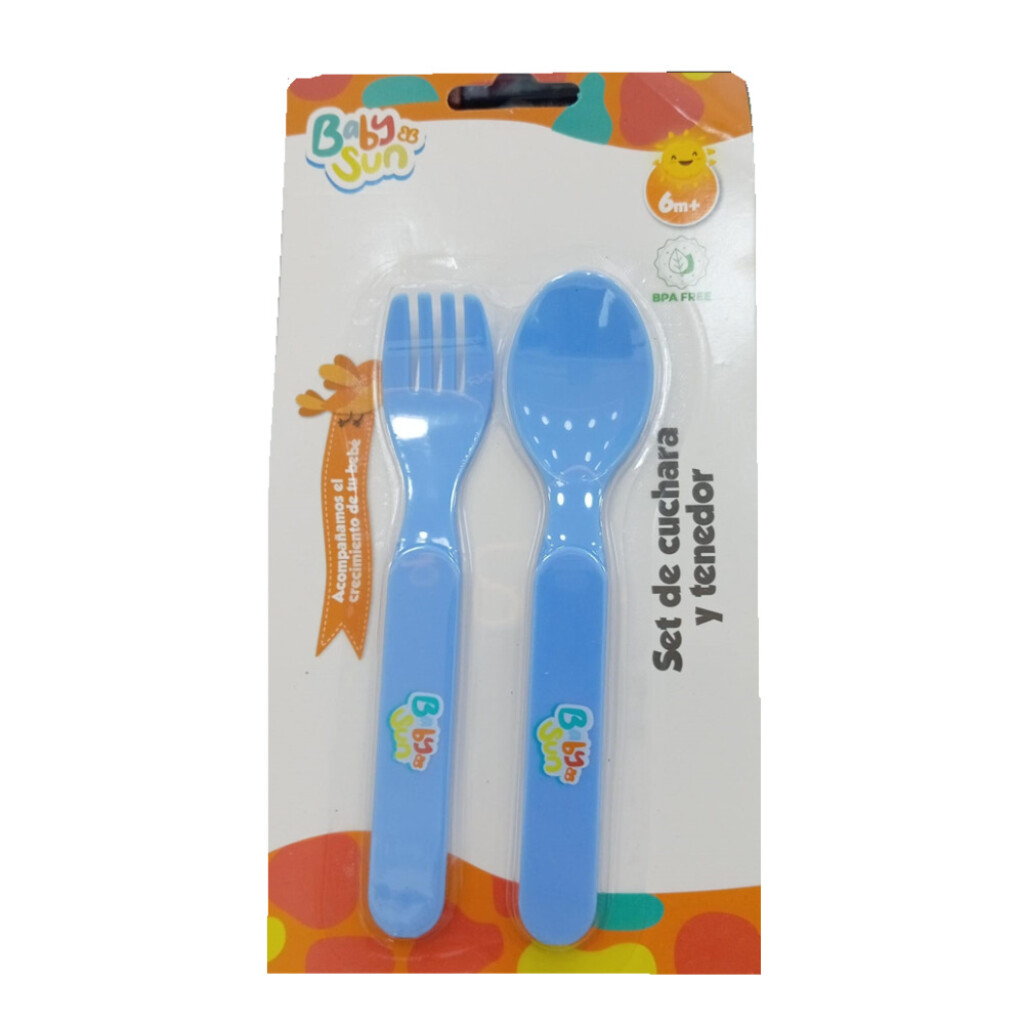 Babysun Cuchara y Tenedor Azul cod8711