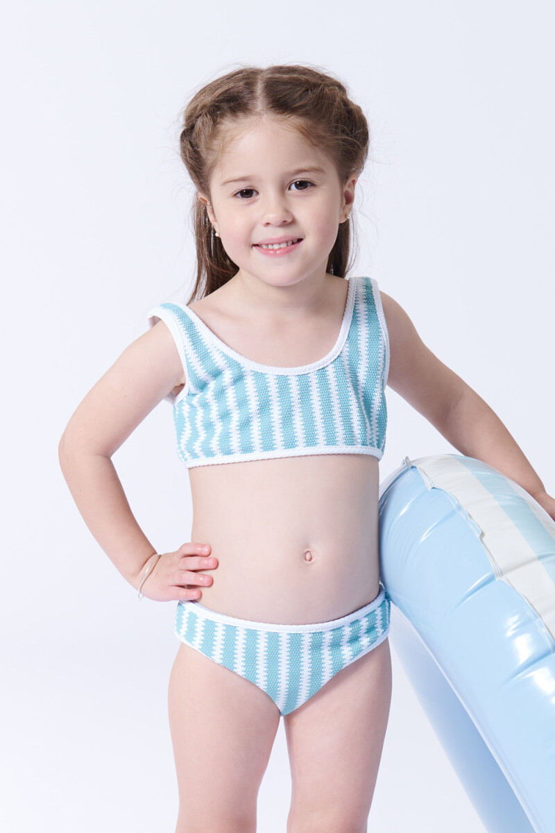 Bombacha bikini - Textura Rayas Verde 