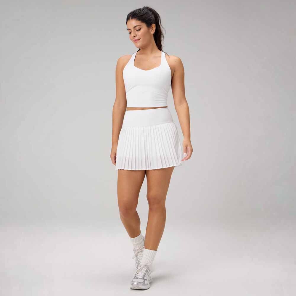 Tank Anywhere Cropped Built-In Bra Tank Mujer Classic White