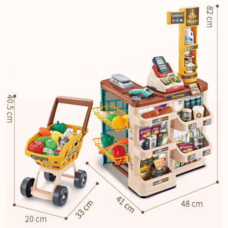 Set De Supermercado Completo Carrito Super Niños Set De Supermercado Completo Carrito Super Niños