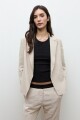 Blazer lino beige melange