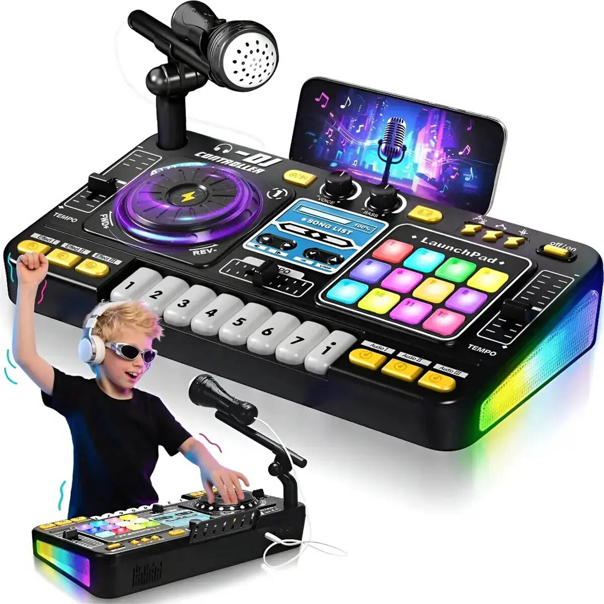 Juguete Consola Dj Infantil Mezclador Completo Bluetooth 