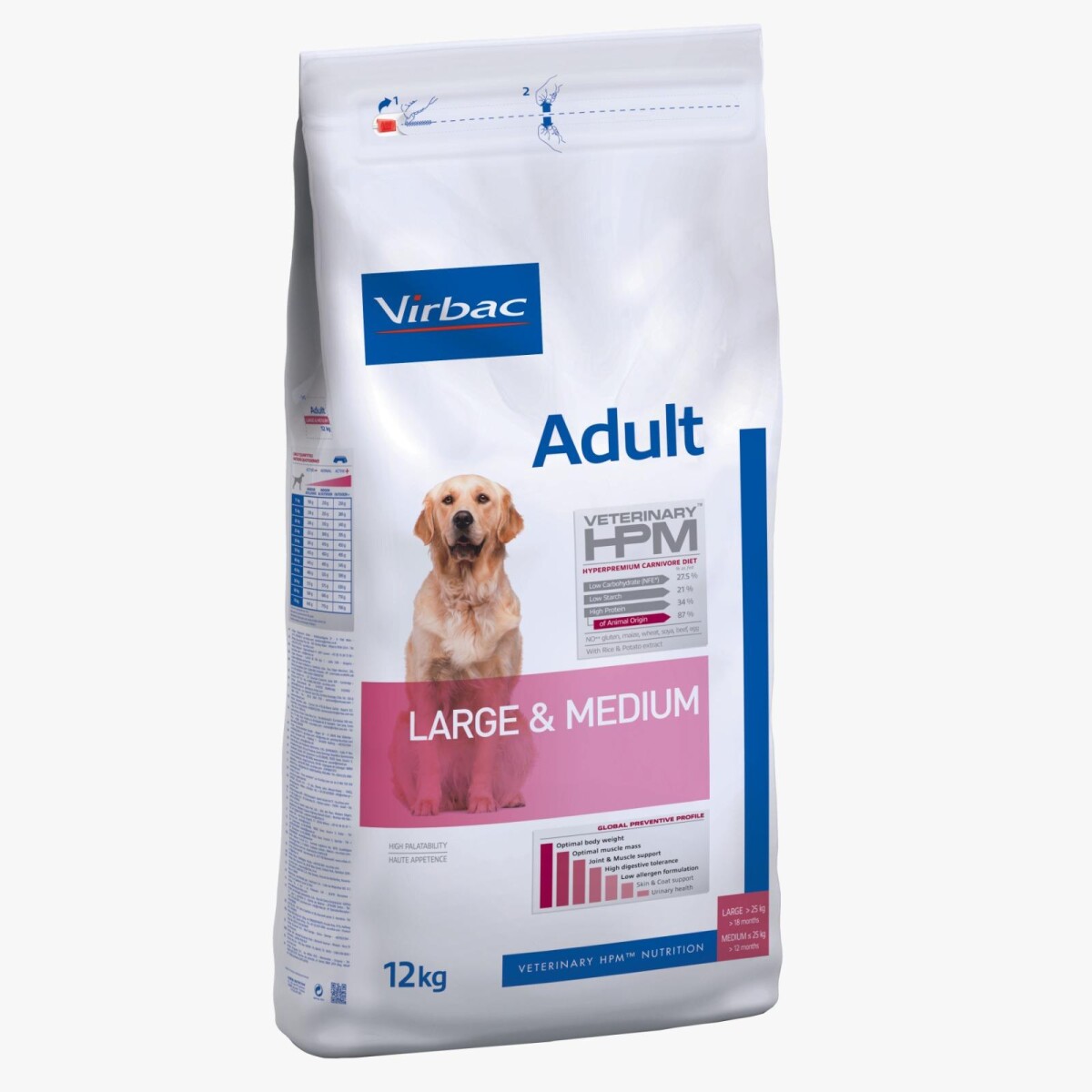 HPM ADULT DOG LARGE & MEDIUM 12 KG - Hpm Adult Dog Large & Medium 12 Kg 