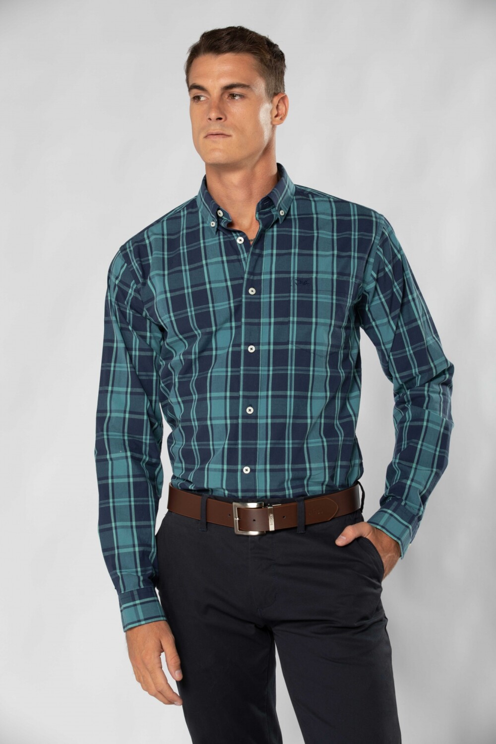 CAMISA A CUADROS Verde