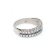 Anillo en oro 18k blanco con 2 hileras de brillantes Anillo en oro 18k blanco con 2 hileras de brillantes