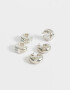 Bijou Cuff De metal Set De Aros Chunky - Plateado