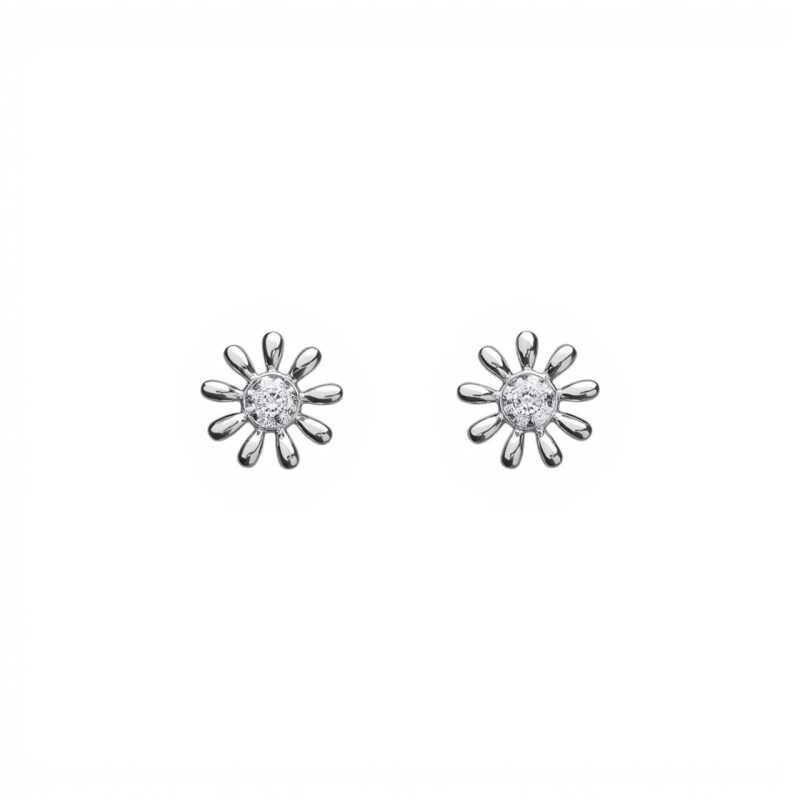Caravanas Margarita- plata 925 - CA4336 sinpiedra