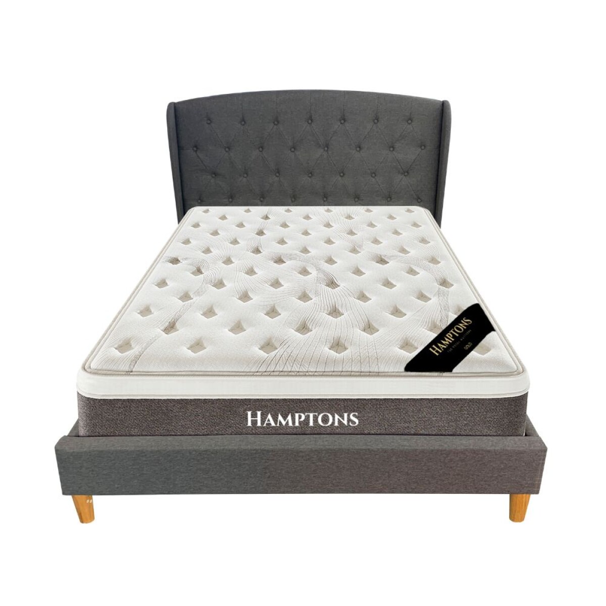 Sommier dos plazas Hamptons Hybrid Gold Con Respaldo 