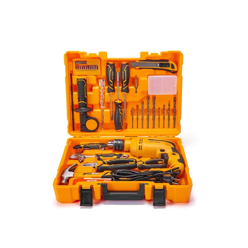 DINGQI JUEGO DE HERRAMIENTAS 28 PIEZAS & TALADRO 13MM + VALI Dingqi Juego De Herramientas 28 Piezas & Taladro 13mm + Vali