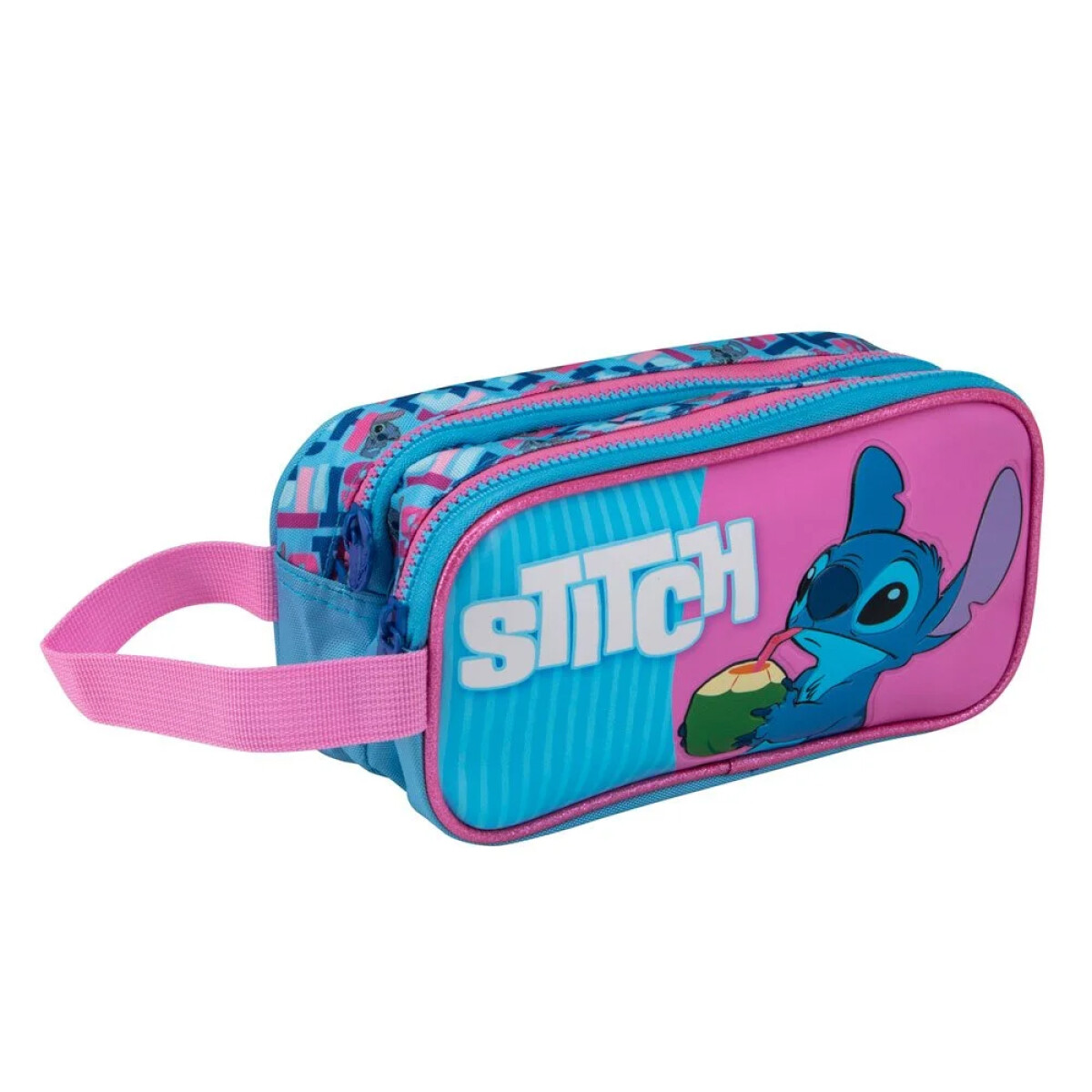 Cartuchera Licencia 2 cierres - Stitch con Coco 