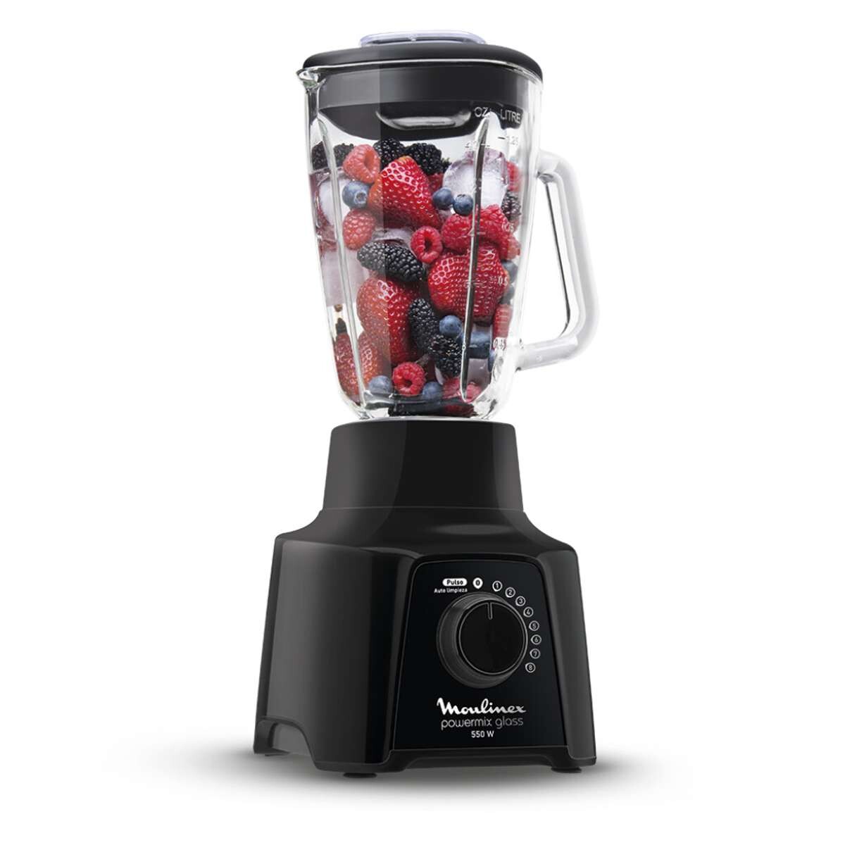 Licuadora Moulinex Powermix Jarra De Vidrio 8 Velocidades - Negro 