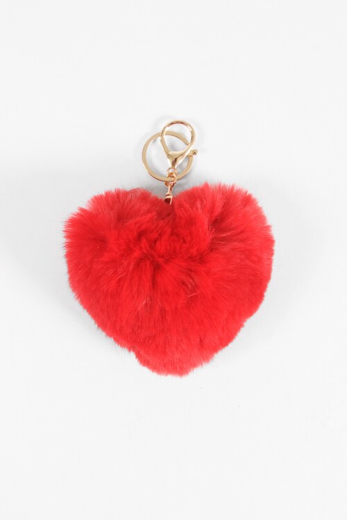 Llavero cora peluche rojo