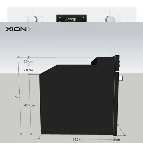 Horno de empotrar digital Negro Xión XI-HDE80B-CU Horno de empotrar digital Negro Xión XI-HDE80B-CU