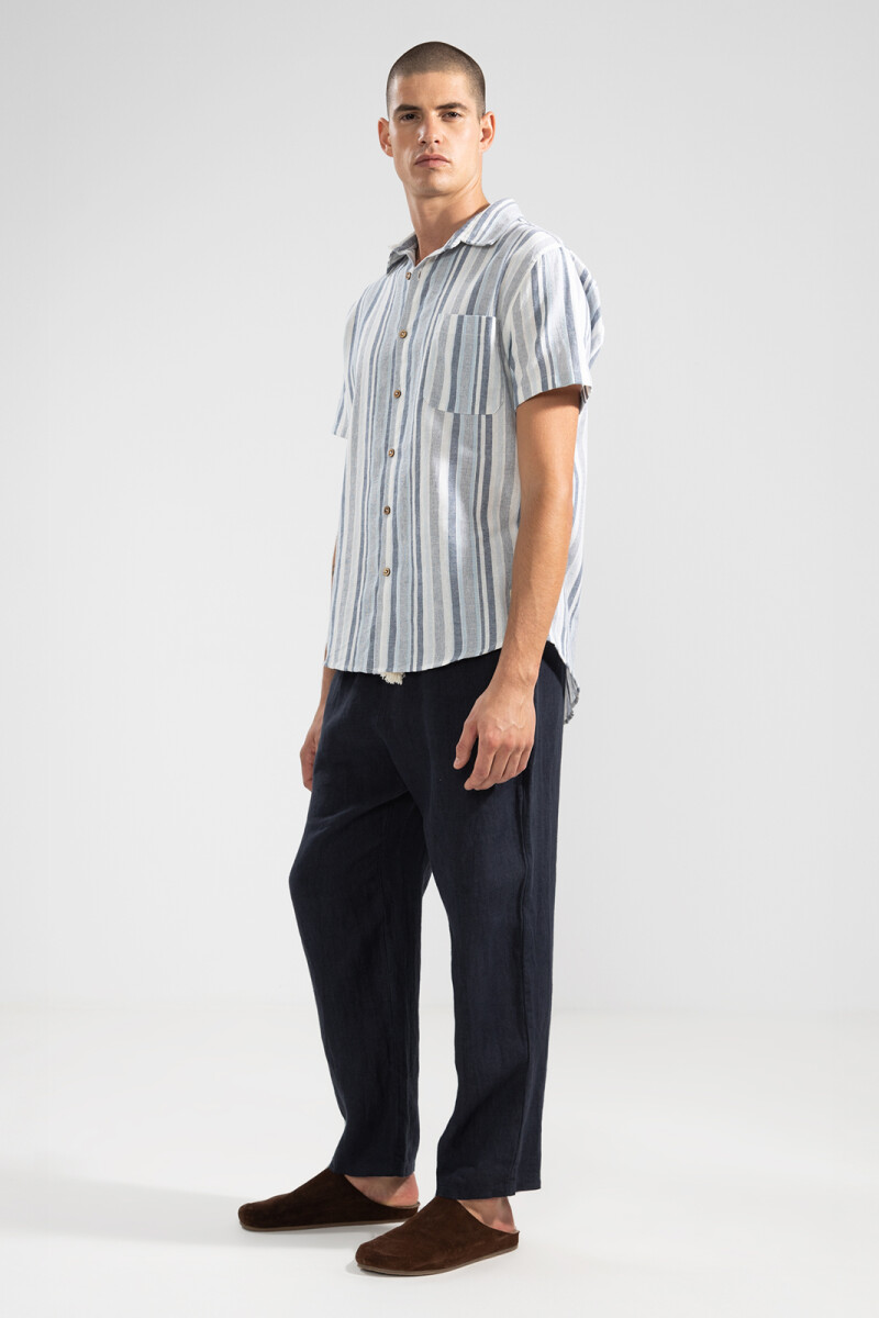 PREMIUM LINEN PANTS Navy