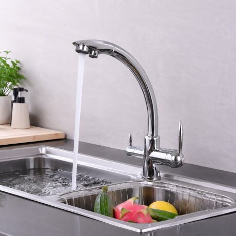Grifo 3 VIAS Hook con Purificador Bajo Mesada Ecofast