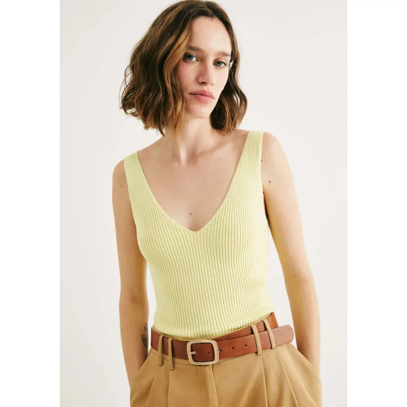 BLUSA SM FEM AMARELO CLARO