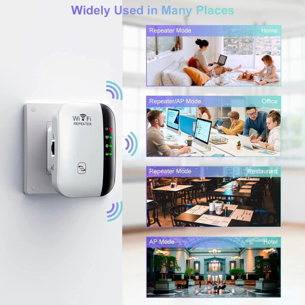 Extensor Repetidor Wifi Inalámbrico Amplificador 300 Mbps Color Blanco