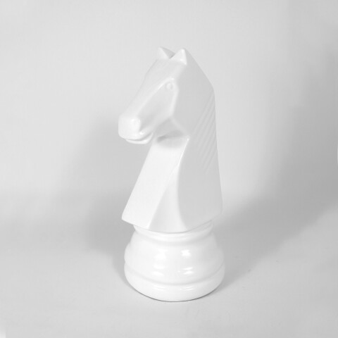 FIGURA AJEDREZ CABALLO BLANCO 17X40CM Unica