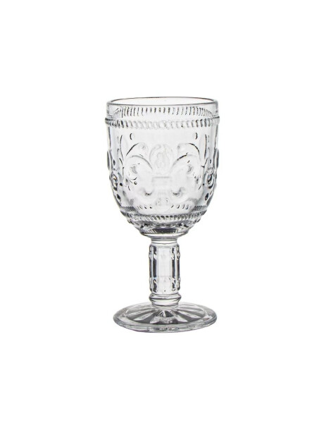 COPA VIDRIO LABRADO 300ML INCOLORO FLOR DE LIS COPA VIDRIO LABRADO 300ML INCOLORO FLOR DE LIS