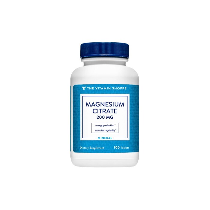 MAGNESIUM CIT 200 MG VIT. SHOPPE FR. X 1 única