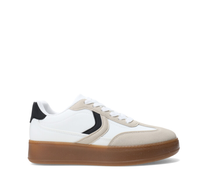 Championes de Mujer Miss Carol PUPEF con suela caramelo Blanco - Beige