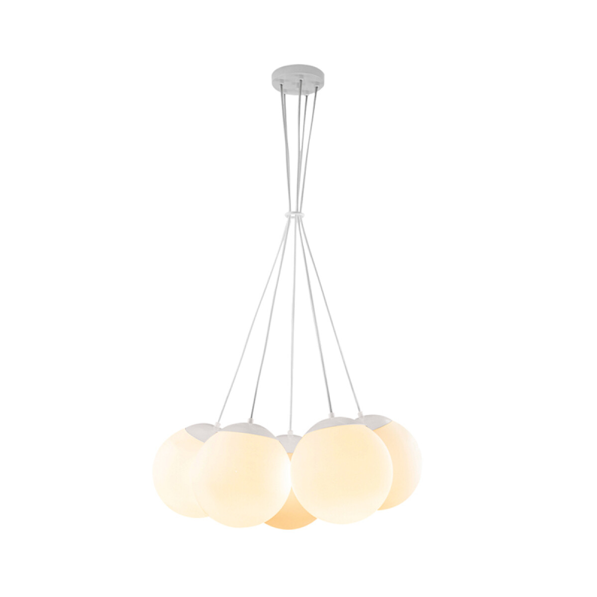 Lámpara colgante 5 globos vidrio opal 5xE27 - BM2014 