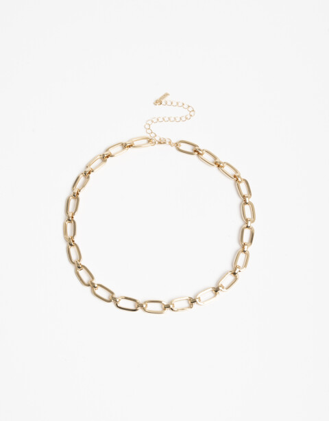 Collares Cortos Metal Collar Corto Metal Eslabones Dorado - Dorado