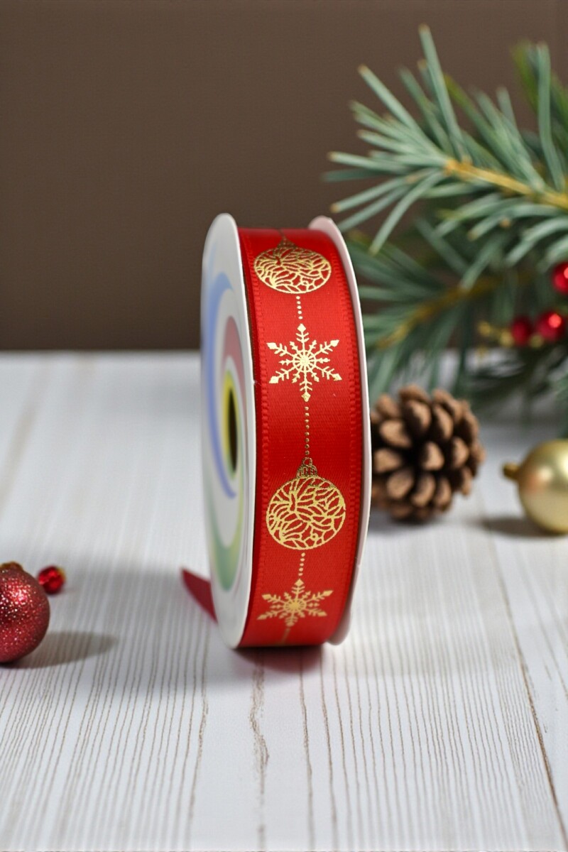 Cinta de regalo navidad 1.5cm*2.6m - DISEÑO 6 