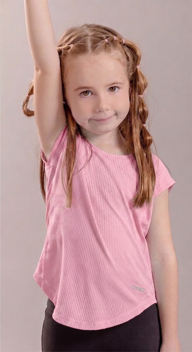 Remera Deportiva para Niñas. - Rosa B 