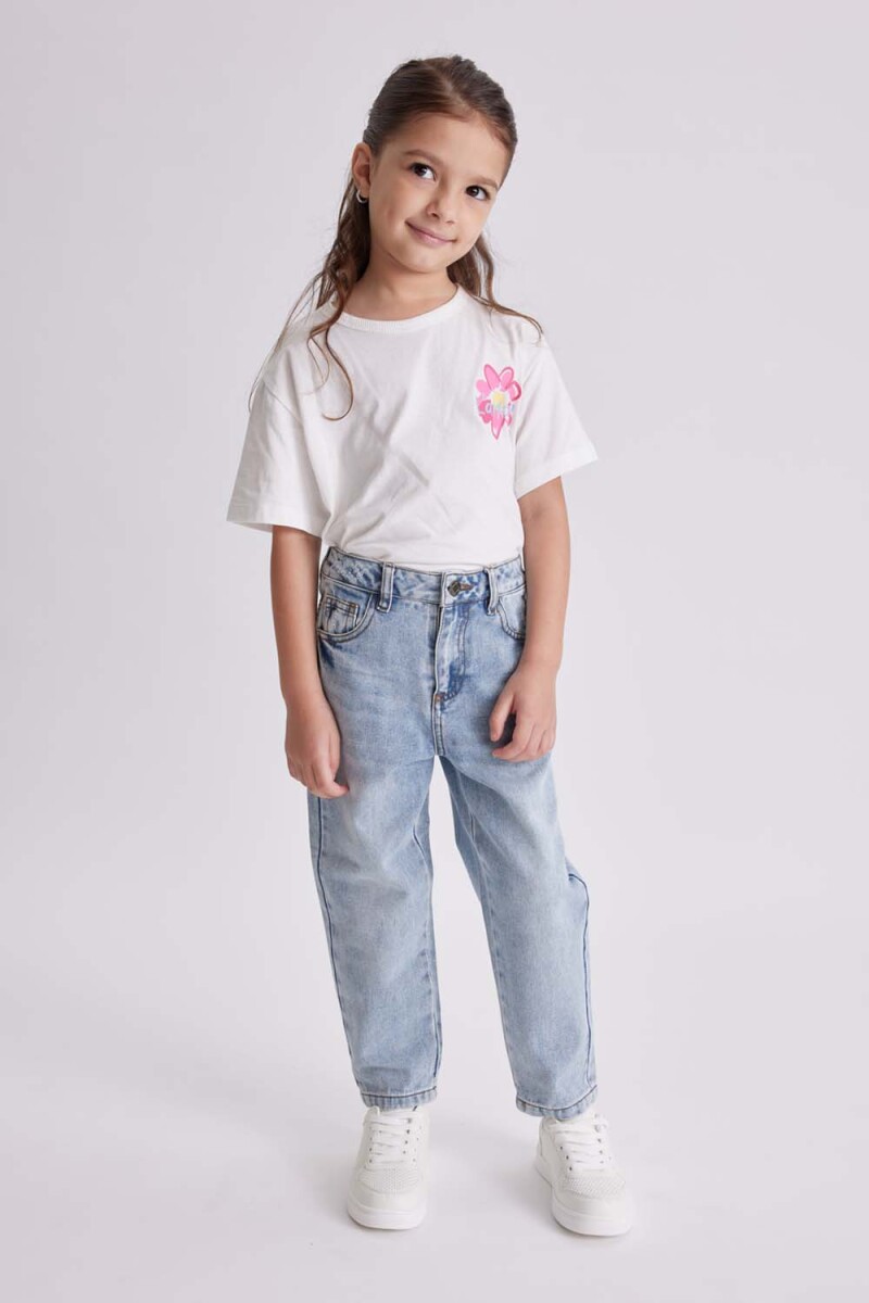 Pantalón de jean slouchy - Celeste 