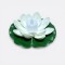 Flor De Loto Decorativa Con Luz 18cm Blanco