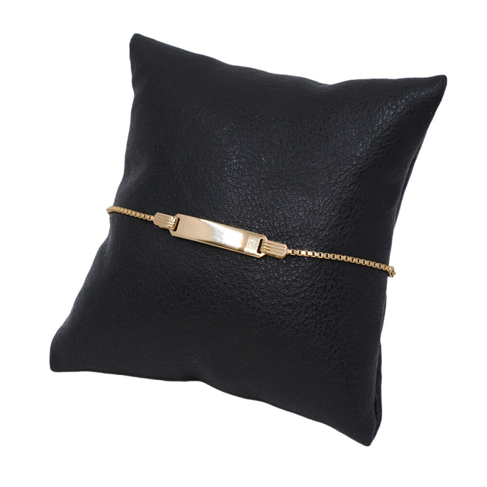 Pulsera En Oro 18K Con Placa De Identidad Pulsera En Oro 18K Con Placa De Identidad