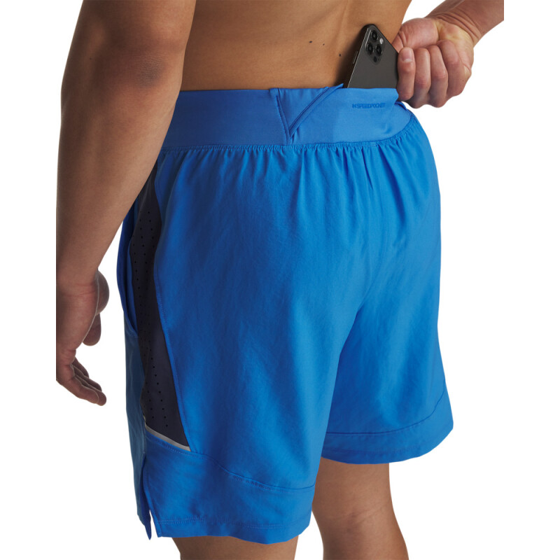UA LAUNCH PRO 2n1 7'' SHORTS BLU-402
