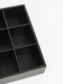 Caja Para Té Vemir, 6 Separaciones. Negro