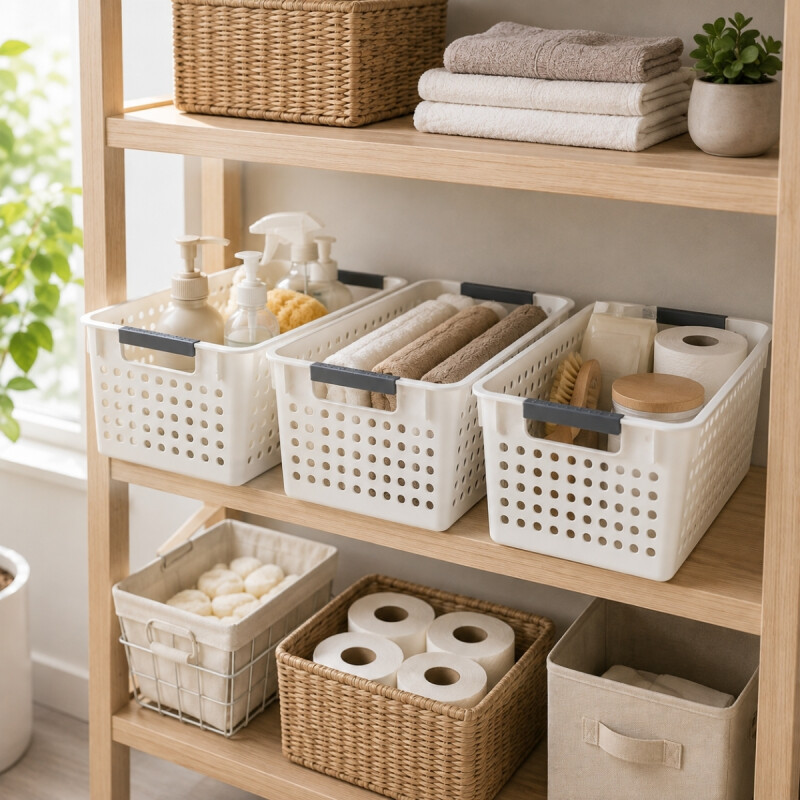 Set x3 Cesto calado angosto M 35 x 16,5 x 16 BLANCO