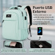 Mochila Urbana Viaje Antirrobo Notebook Matein 1007 28l Celeste