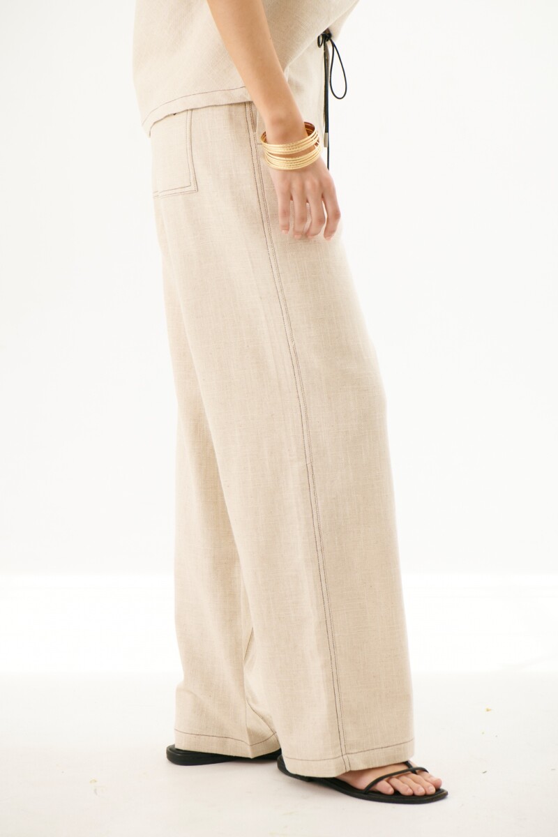 PANTALON LINO ART BEIGE