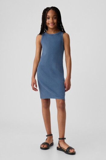 Vestido Rib Niña Medium Indigo 15