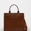 Cartera de Mano Carpi En Cuero Graneado Tabaco