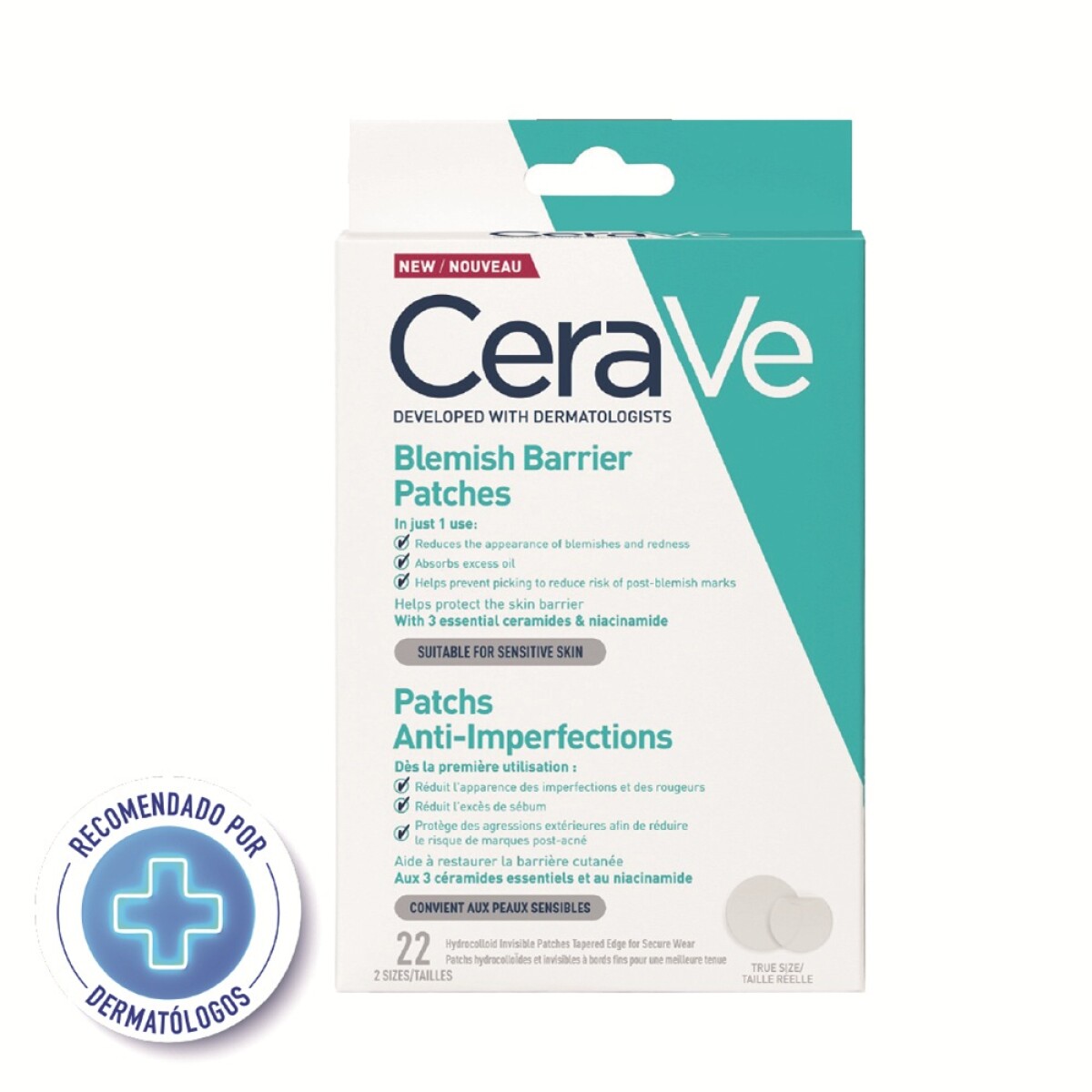 Parches Anti Imperfecciones Cerave Acne 22 Uds. 