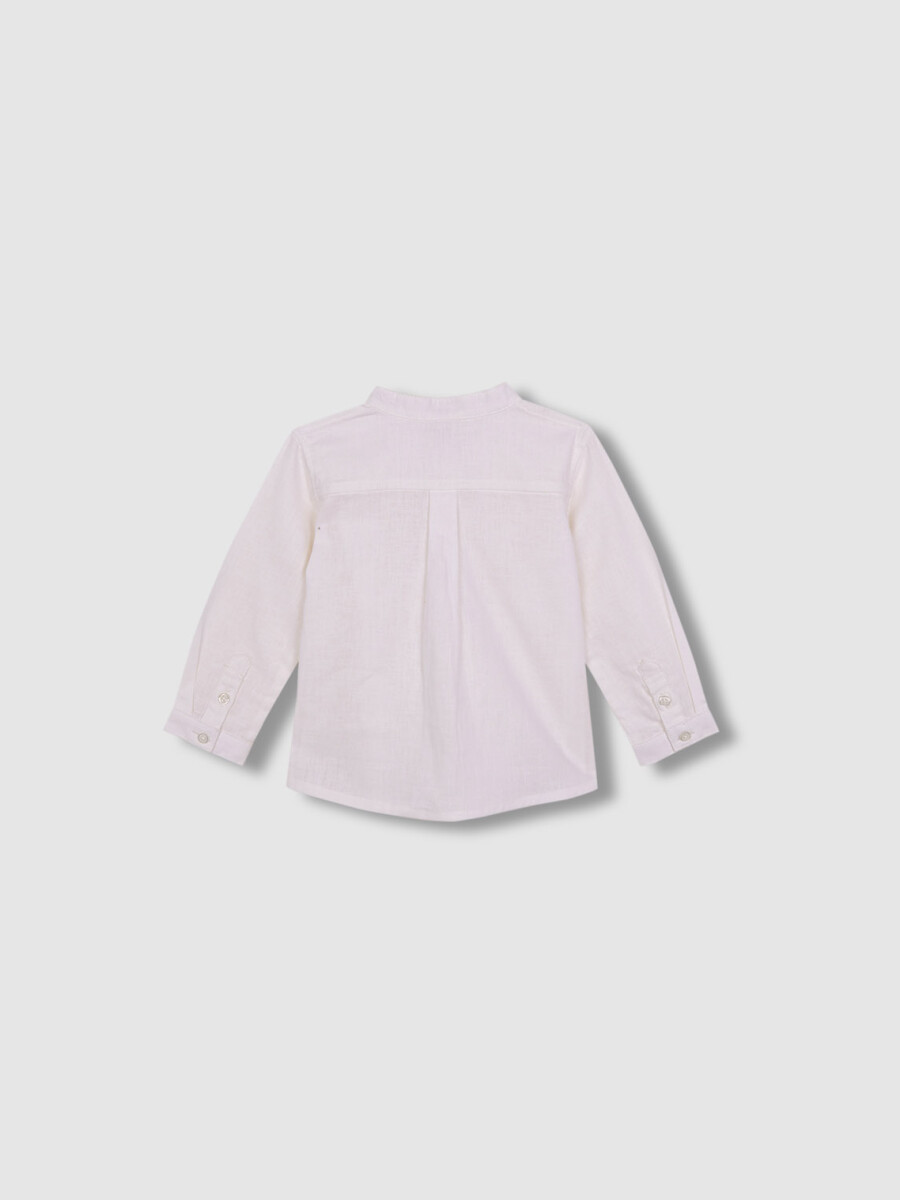 Camisa Mao Panadera De Lino Blanco