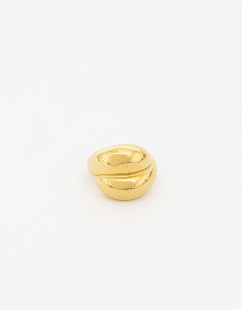 Anillos Medianos y Grandes Metal Anillo De Acero - Dorado